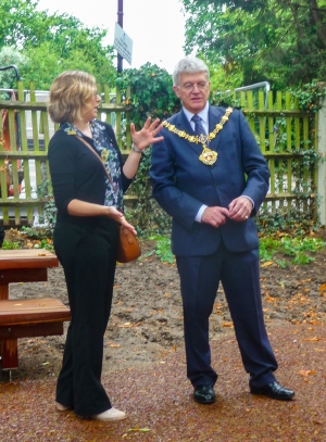 Monica Castelino and Mayor Cllr Will Pascal